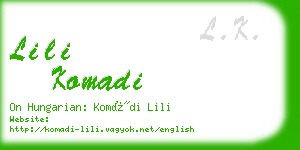 lili komadi business card